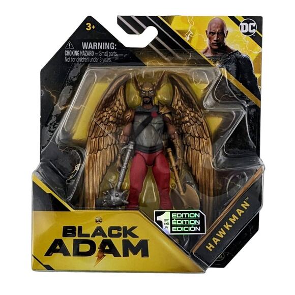DC Spinmaster Black Adam Hawkman 4" Action Figure 1st Edition New - Picture 1 of 2